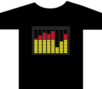 A spectrum analyzer shirt (not a graphic equalizer shirt!)