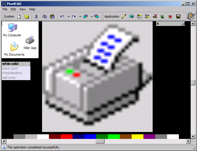 context with Windows XP desktop icons